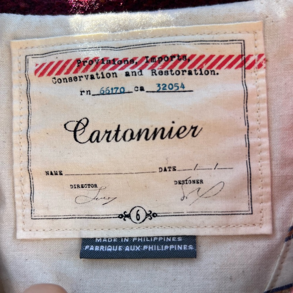 Burgundy Cartonnier Blazer size 6 - Picture 2 of 4